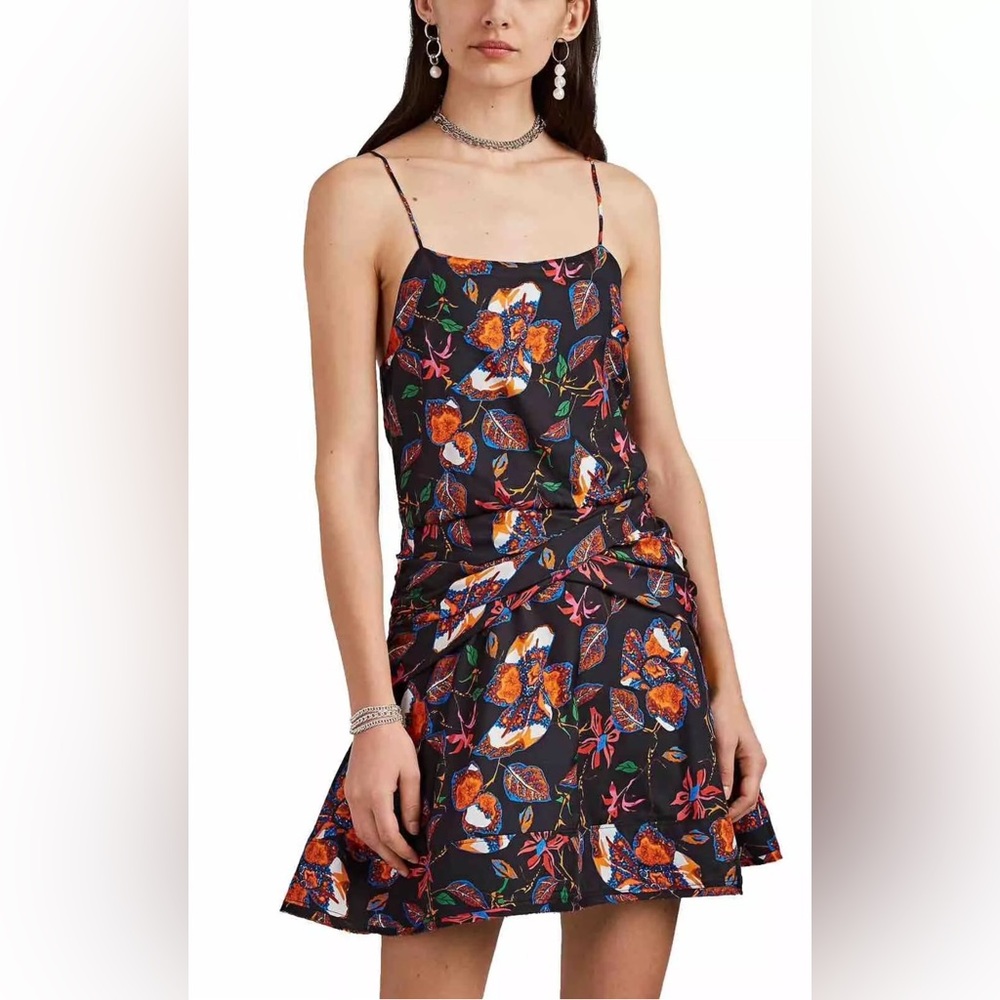 ❌SOLD❌Derek Lam 10 Crosby Floral Camisole Flounce Twist Slip Mini Dress - Picture 1 of 10